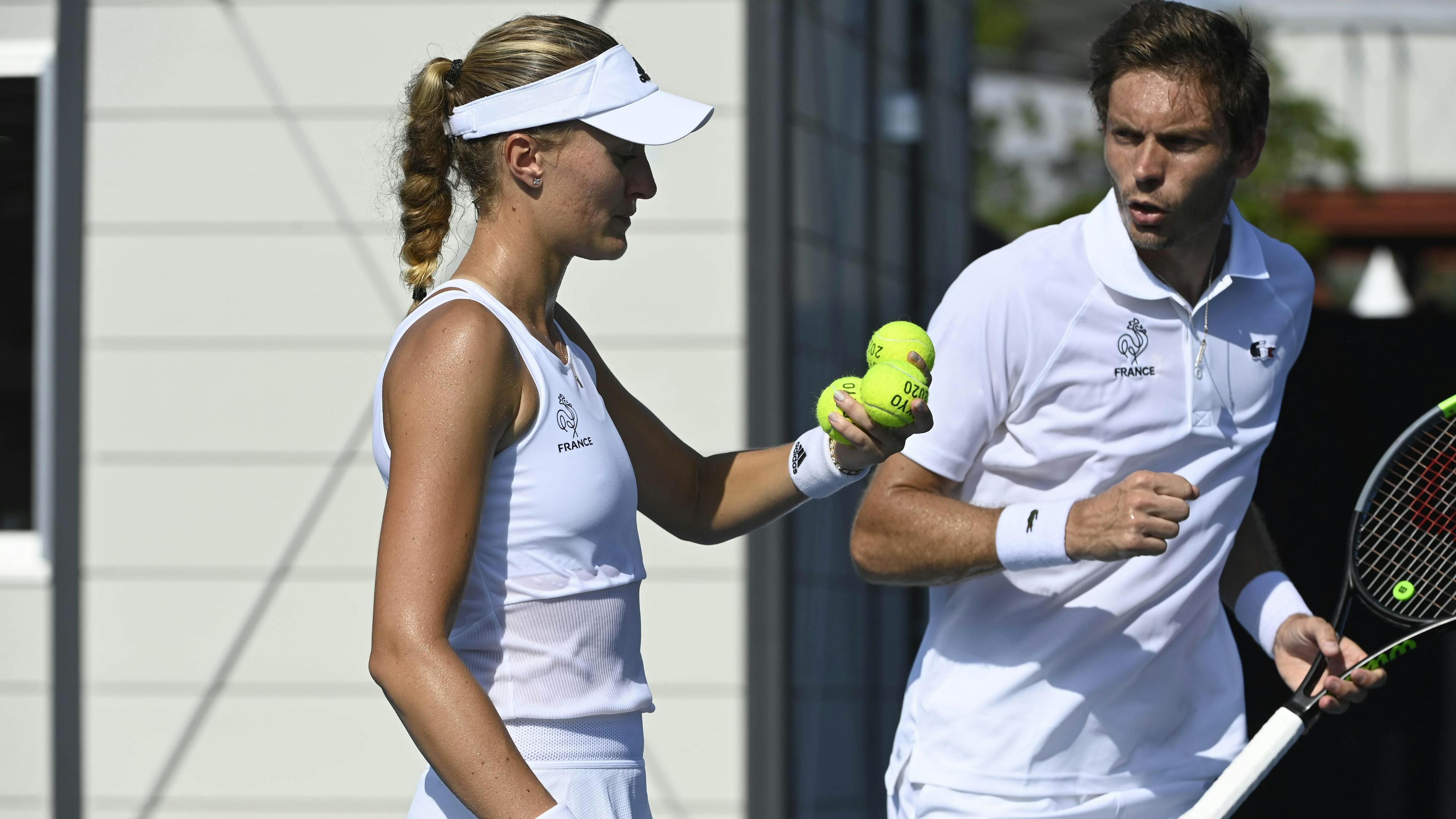 Kristina Mladenovic et Nicolas Mahut battus d'entrée en double mixte.