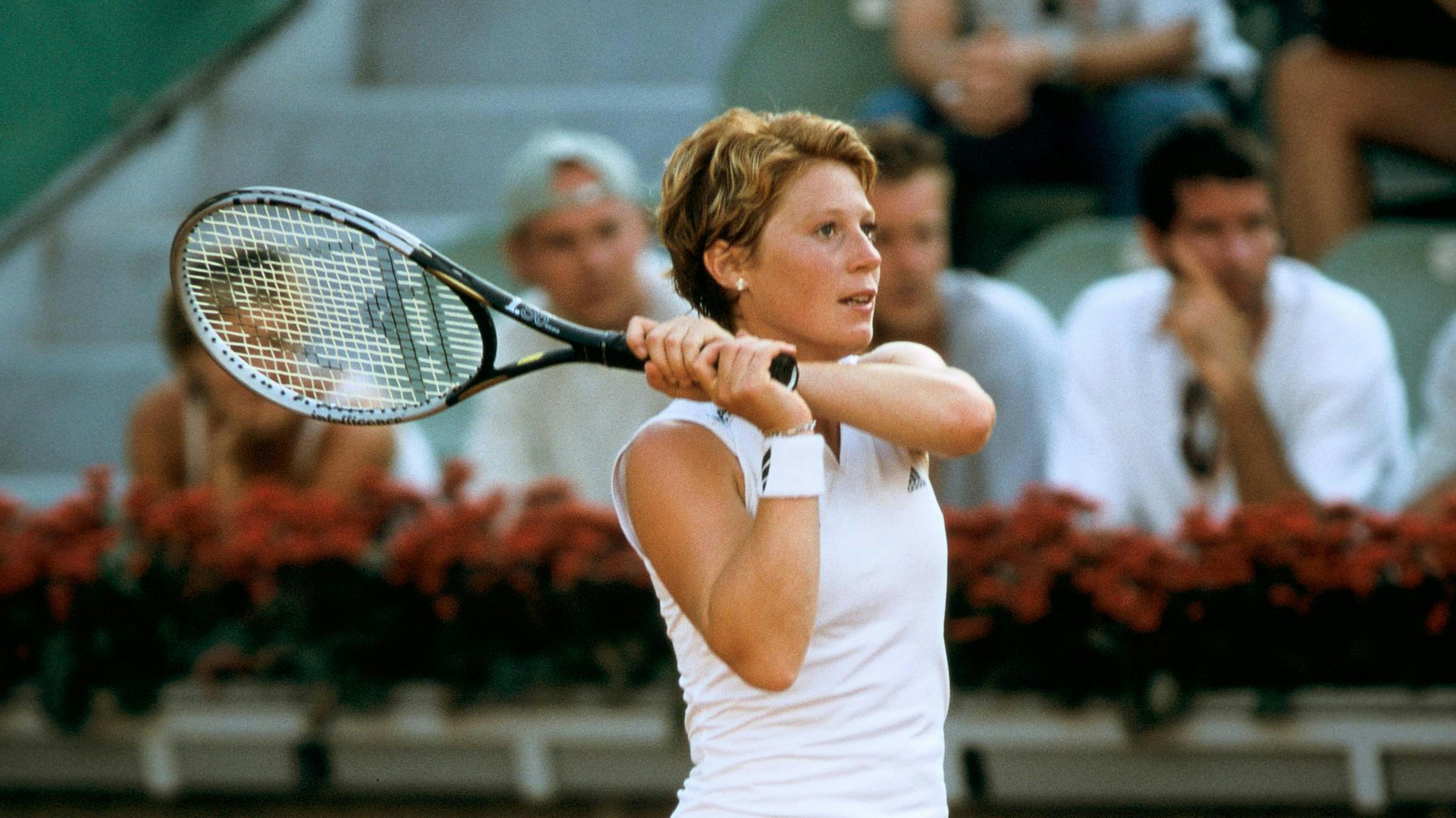 Sarah Pitkowski, en 2001 à Roland-Garros.