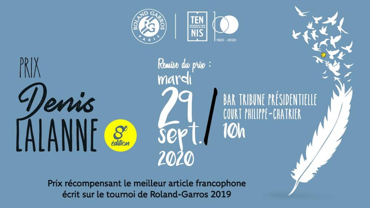 8e Prix Denis-Lalanne : rendez-vous le 29 septembre | Fédération française de tennis