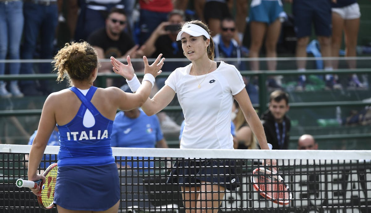 Billie Jean King Cup : Alizé Alizé a tout donné mais... | Fédération française de tennis