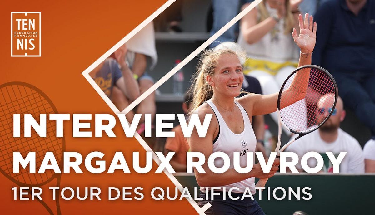 Margaux Rouvroy après sa victoire contre Kenin en qualifications | Fédération française de tennis