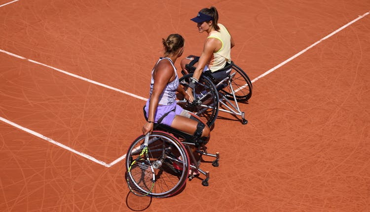 Pauline Deroulede, Emmanuelle Morch, Roland-Garros 2023, Tennis Fauteuil Double Dames, 1er Tour