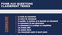 La FAQ classement | Fédération française de tennis