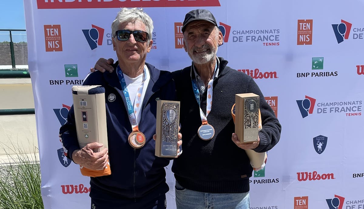 Michel Coutrix et Christian Coudassot, les finalistes de la catégorie 80 ans, messieurs.
