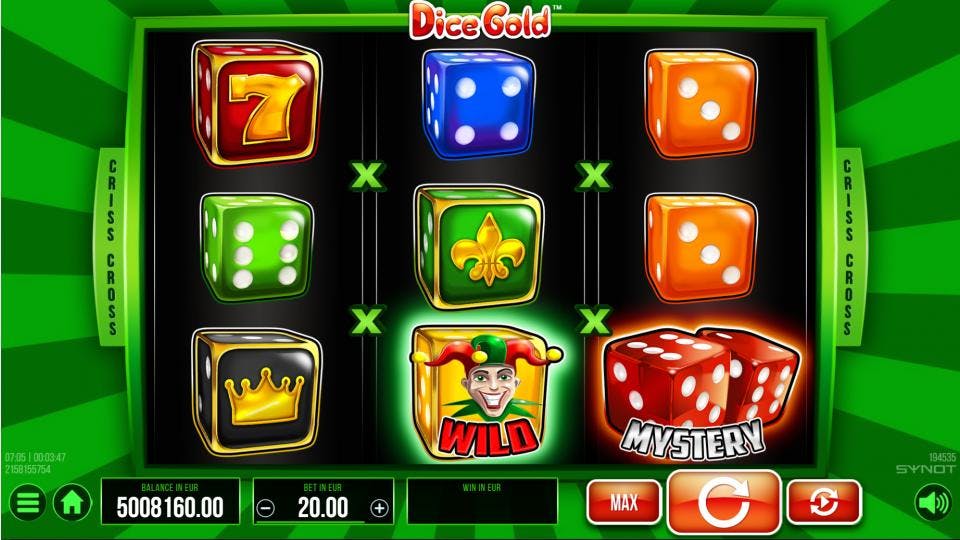 Game grid from Dice Gold by Synot