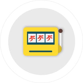 Yellow slot machine representing online slot machine games at Family Game Online