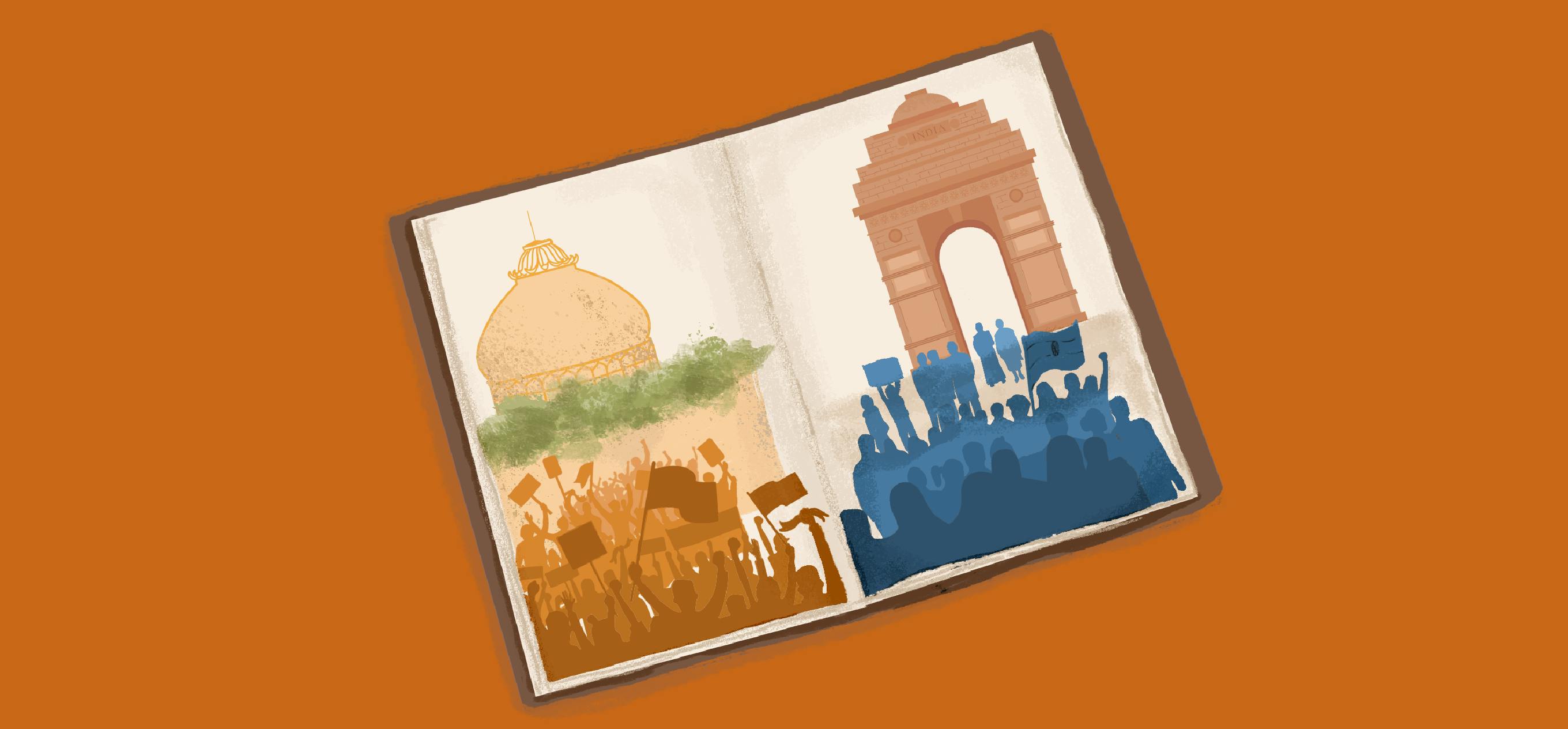 Demolition by Ramachandra Guha; Illustration by Akshaya Zachariah for FiftyTwo.in