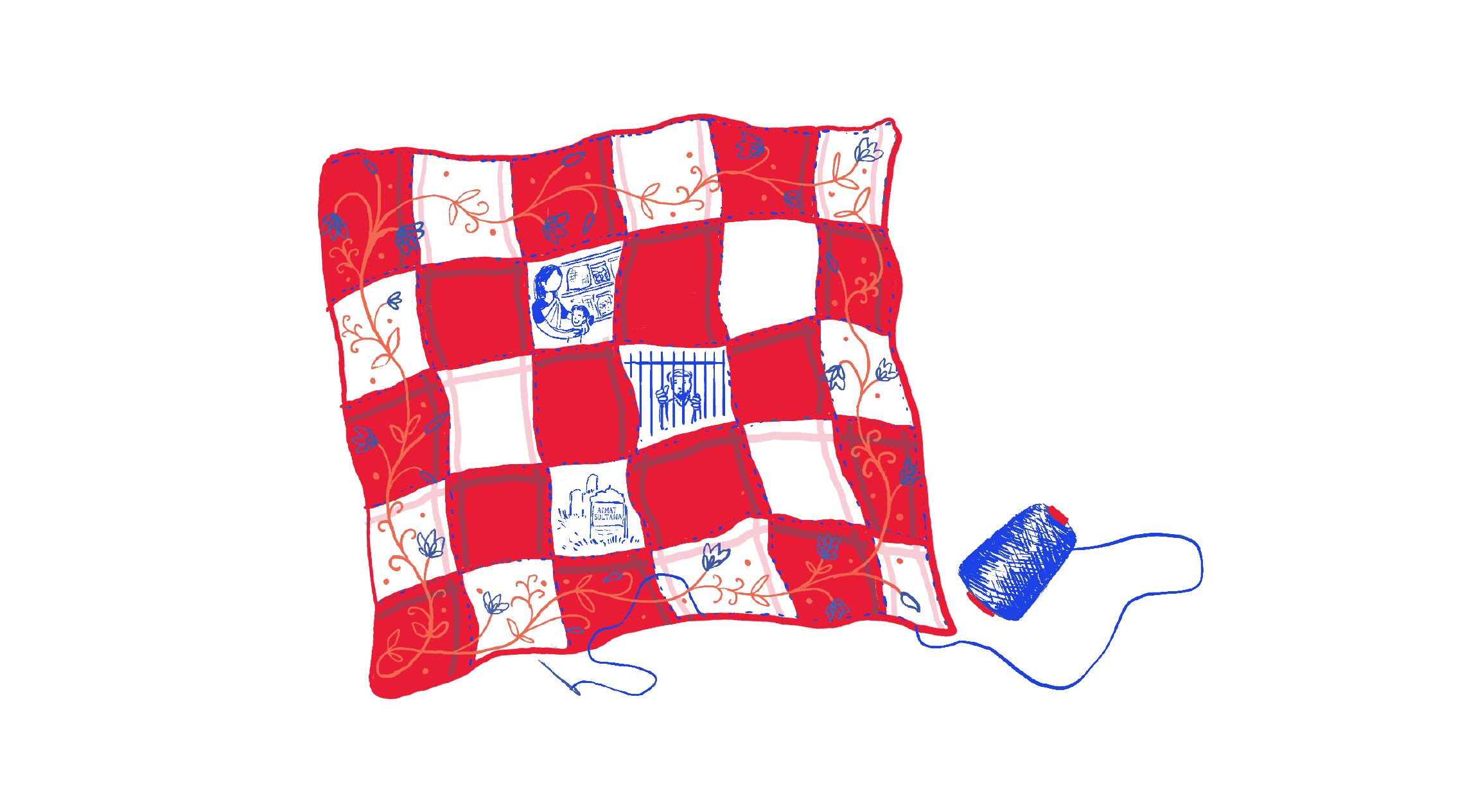 Hijacked by Tooba Masood-Khan; Illustration by Akshaya Zachariah for FiftyTwo.in