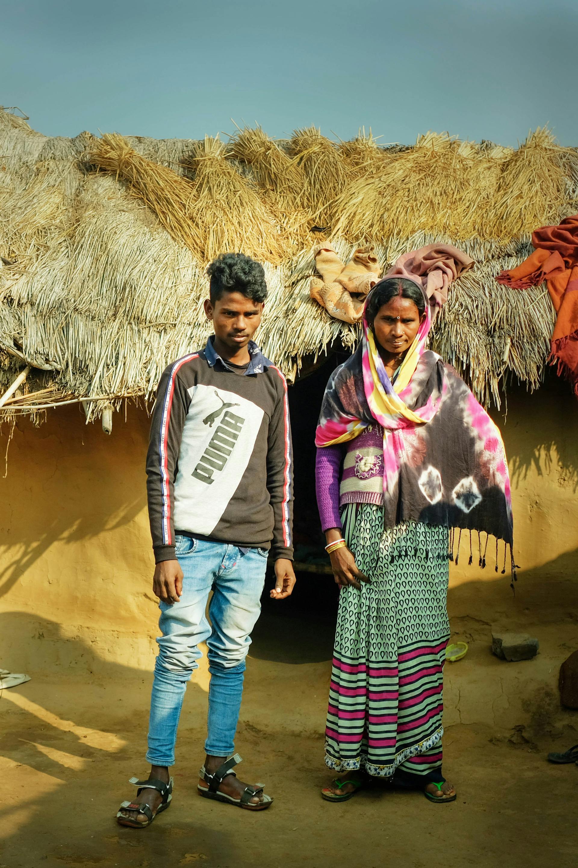 Ashish and his mother Sheela in front of their house in Samod Bigha village in Gaya district, Bihar - The Testimony on FiftyTwo.in