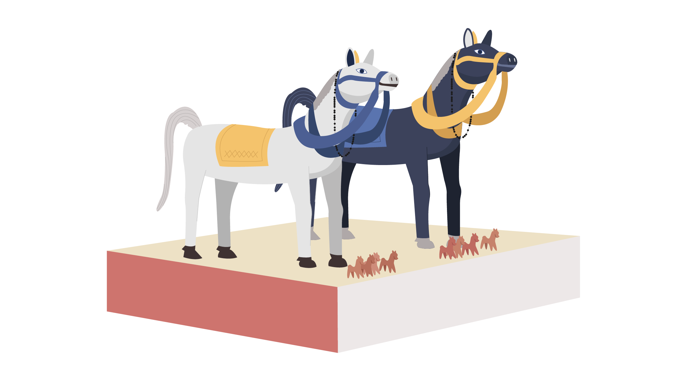 Horses by Hansda Sowvendra Shekhar; Illustration by Akshaya Zachariah for FiftyTwo.in