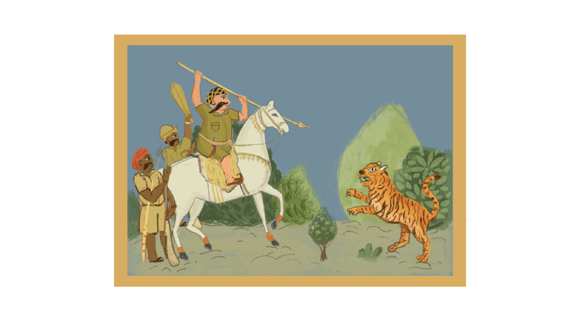 Brown Hunters by Niyoshi Shah; Illustration by Akshaya Zachariah for FiftyTwo.in
