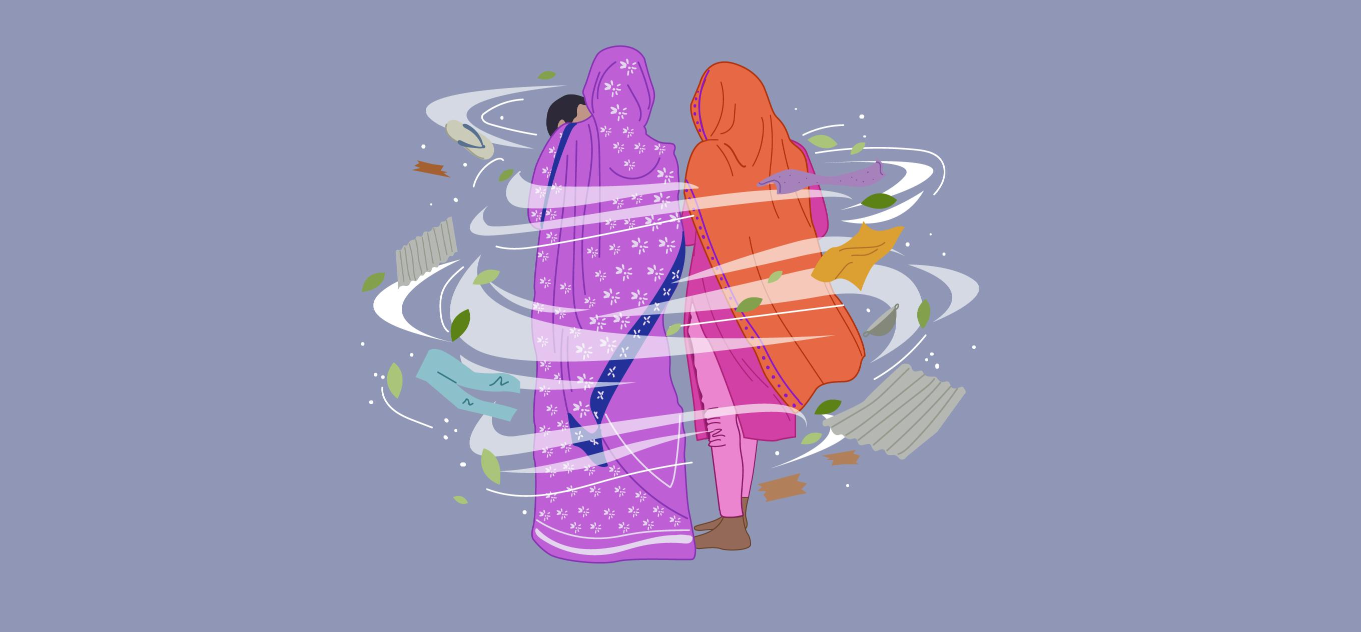Storm Cycle by Ritwika Mitra; Illustration by Akshaya Zachariah for FiftyTwo.in