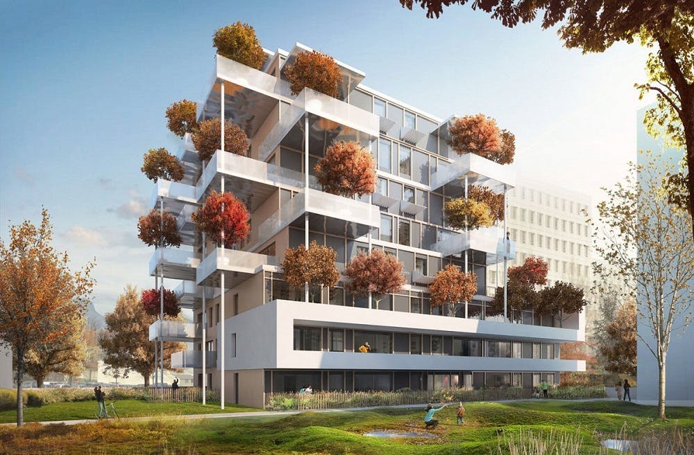 Grenoble et son nouvel immeuble "Mikado"