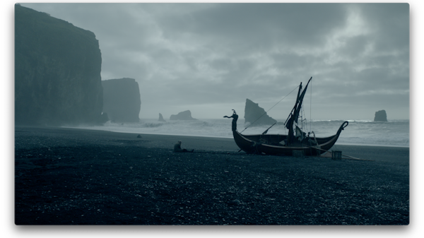 A scene from Vikings season 5 set in Iceland
