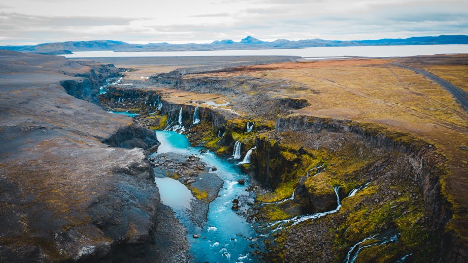 Sigöldugljúfur waterfalls in Iceland's highlands