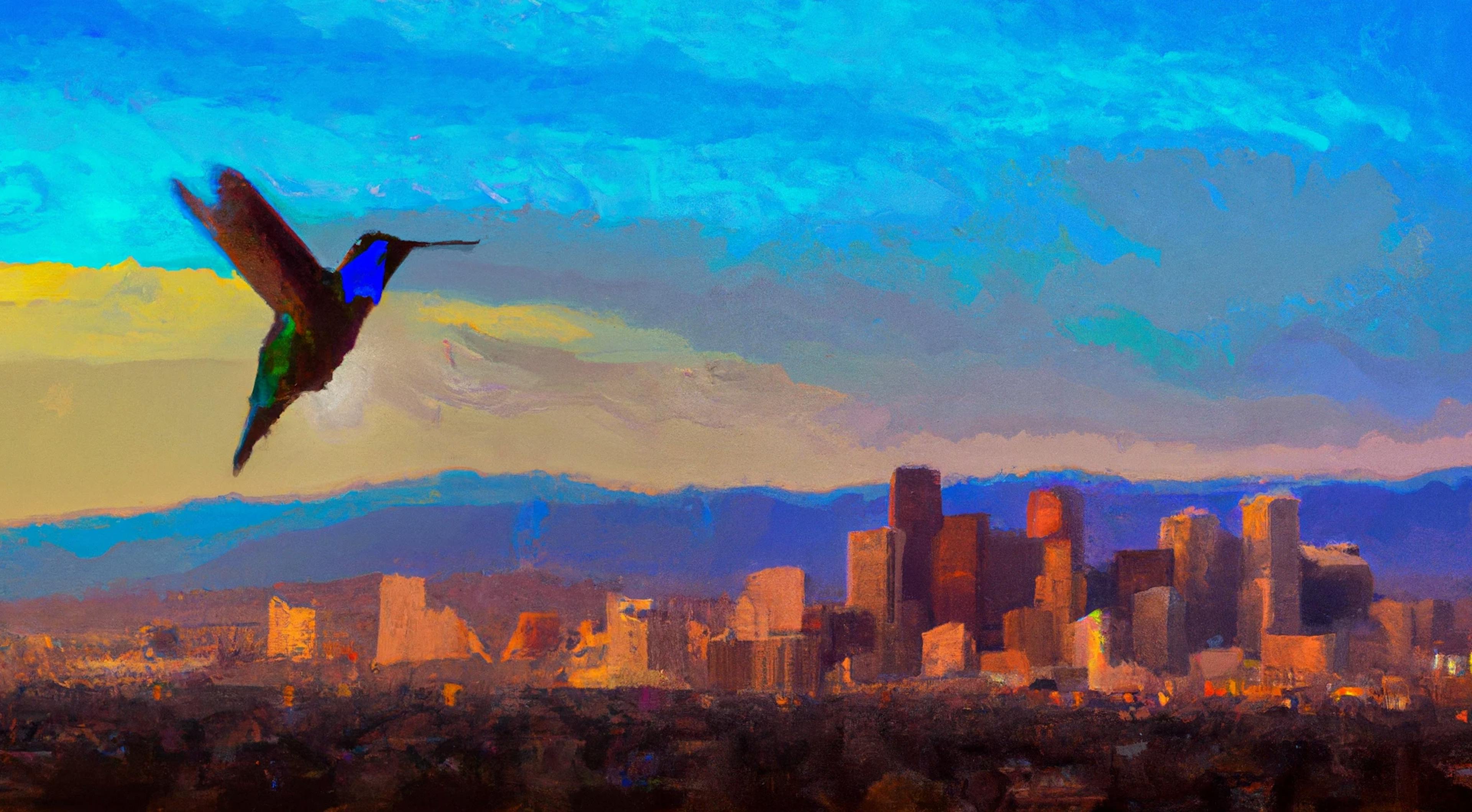 Hummingbird over Denver