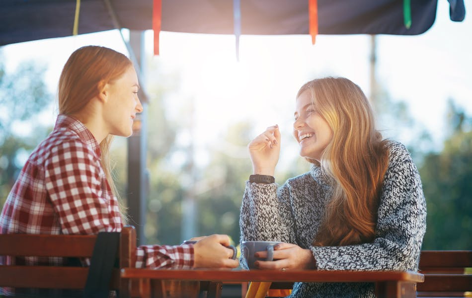 Women drinking coffee