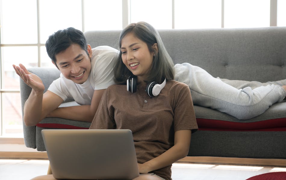 Couple at home