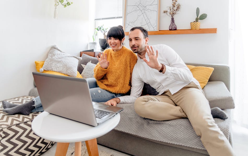 Couple on webchat