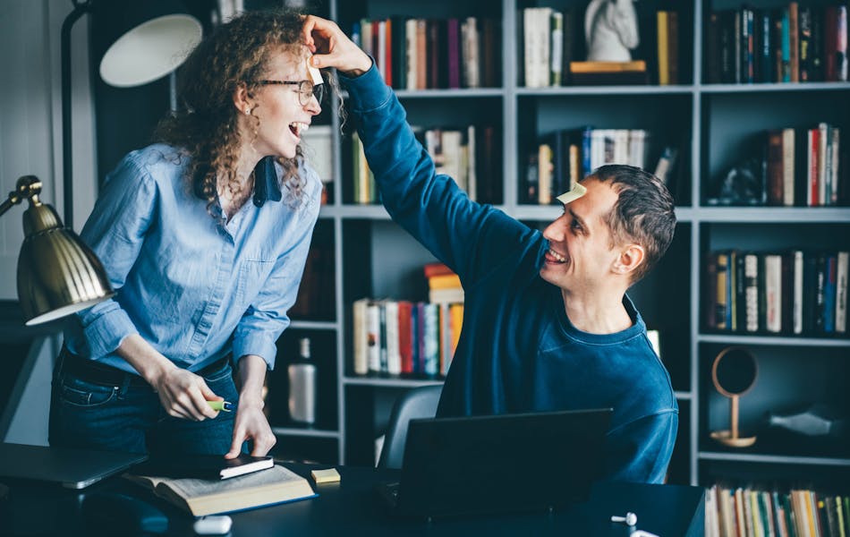 Couple working from home