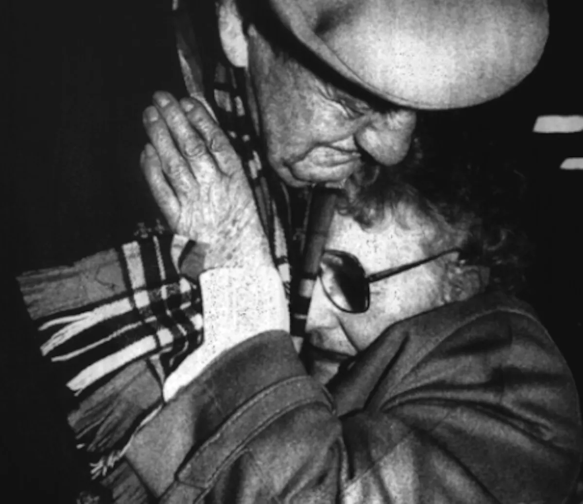 Siblings Albert and Daisy Bance embracing