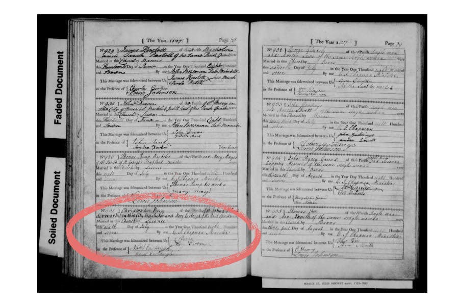 Marriage bann of Mary Eastaugh and Christopher Berry.