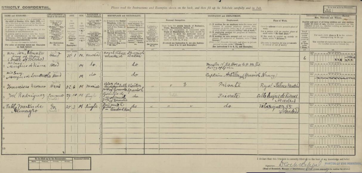 Windsor Castle in the 1921 Census of England & Wales