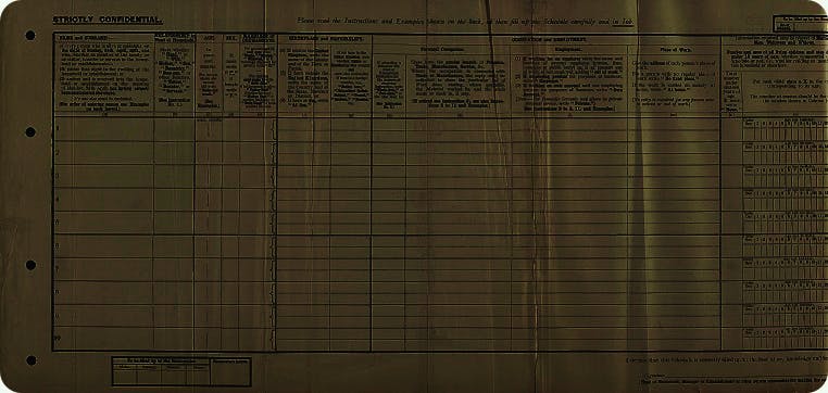 1921 Census form