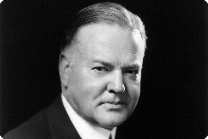 US President Herbert Hoover