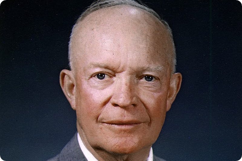 US President Dwight D. Eisenhower