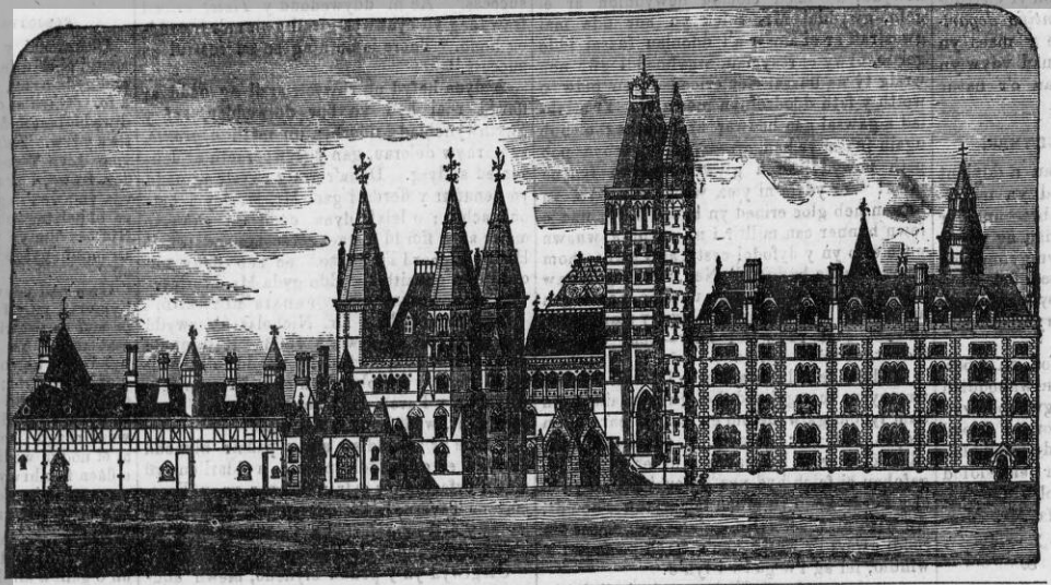 An illustration featured in Baner Ac Amserau Cymru, 1868.