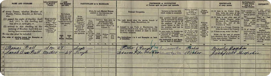1911 census image