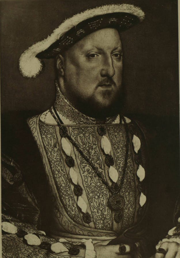 Portrait of Henry VIII by Hans Holbein.