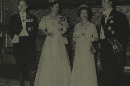 queen elizabeth, prince philip, the queen of denmark and her husband, prince henrik in 1974