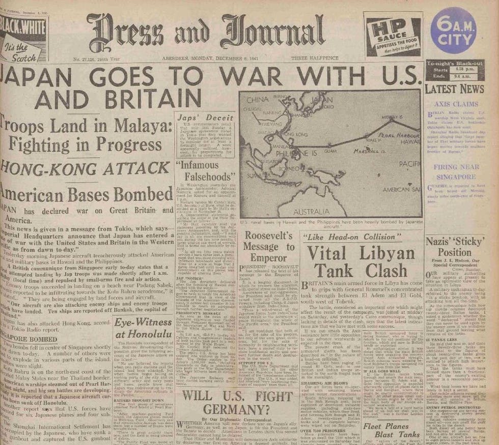 Aberdeen Press and Journal - 8 December 1941