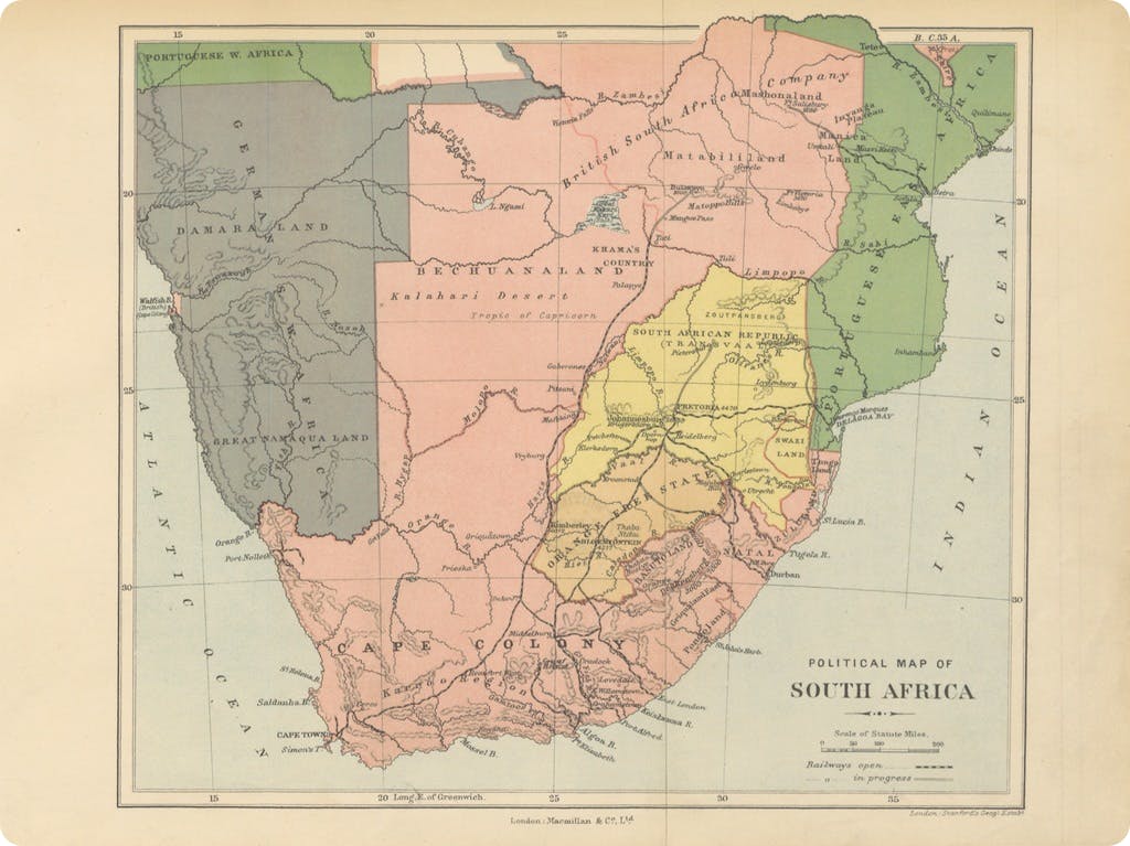 1897 map of South Africa