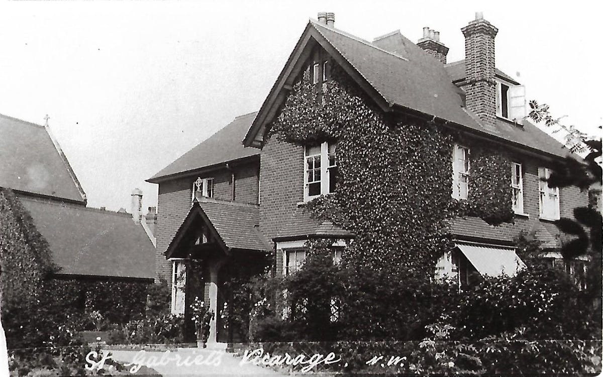Old photo of a vicarage.