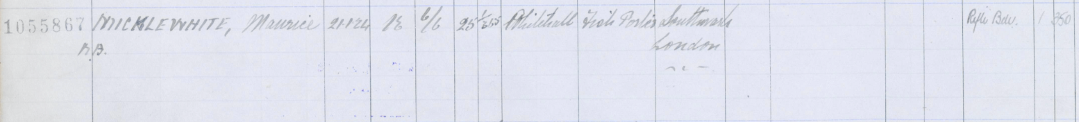 Maurice Micklewhite attestation form