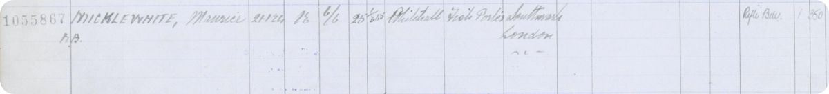 Maurice Micklewhite attestation form