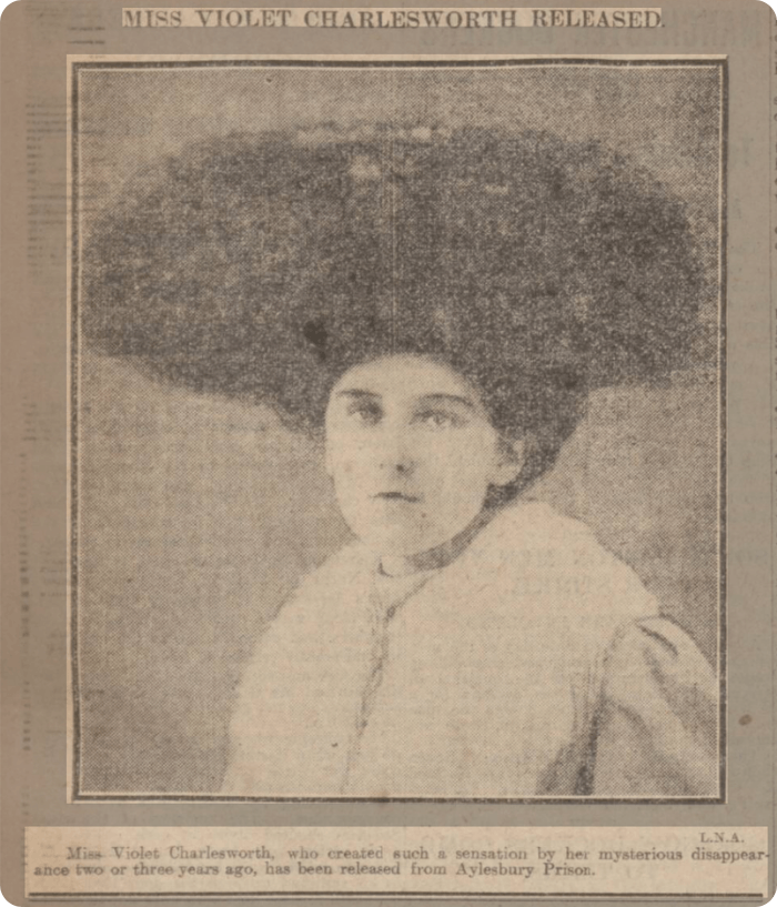 Violet pictured in the Dundee Courier, 1912.