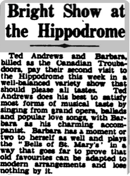 Julie Andrews in a 1946 newspaper