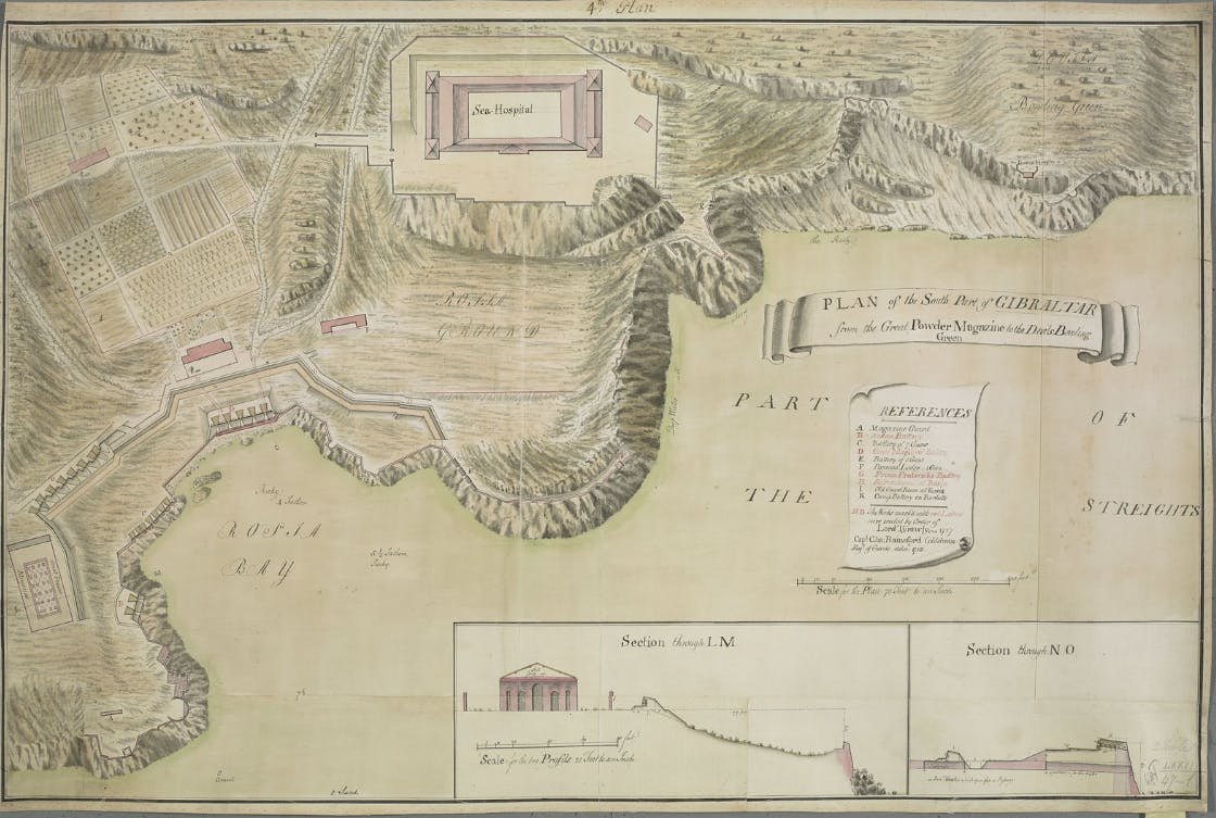 A map of the South of Gibraltar, from King George's Topographical Collection.