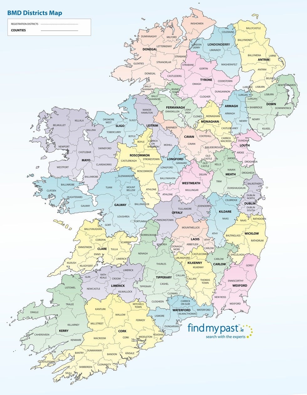 Ireland's civil registration districts
