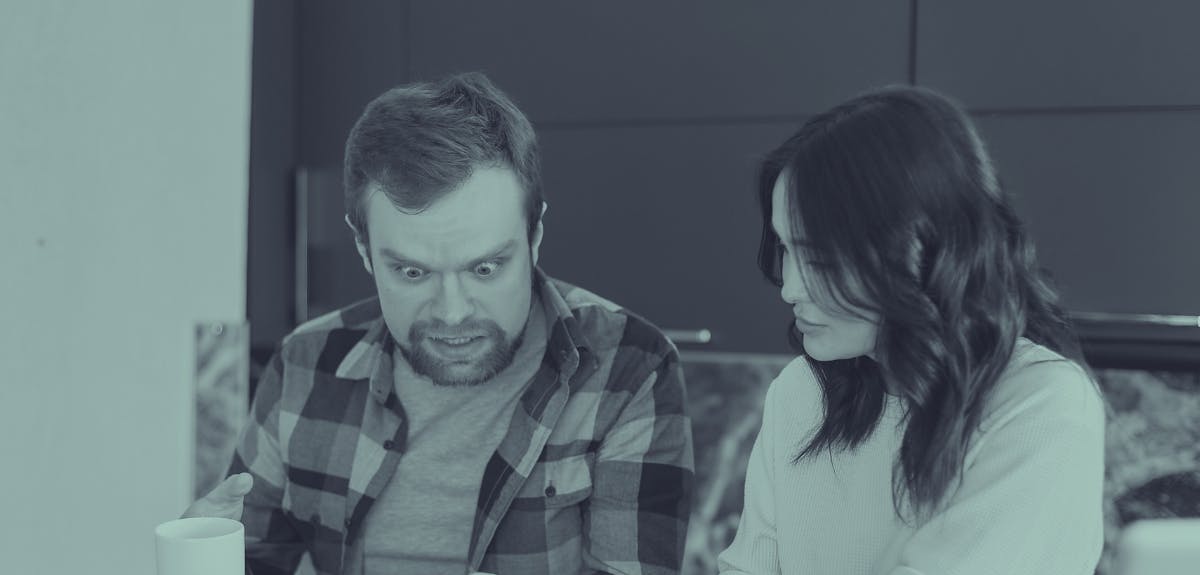 A shocked couple