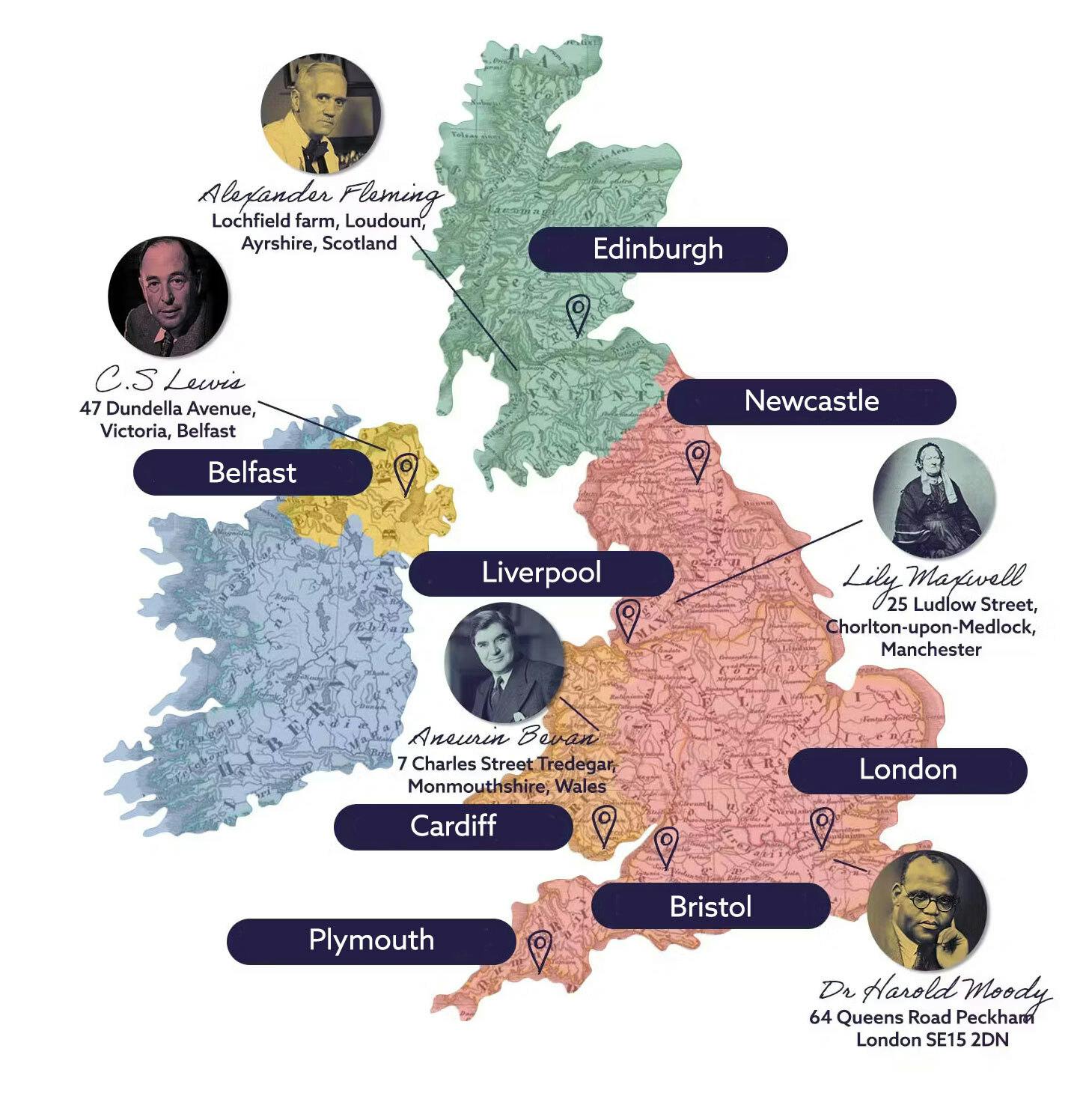 House history map of UK