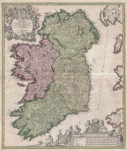 Map of Ireland, c.1716.