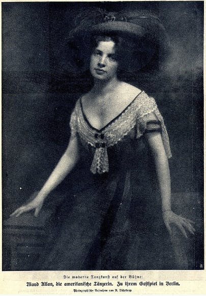 Canadian-born Maud Allan in Berlin, 1908.