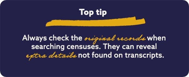 Tips for searching census records online