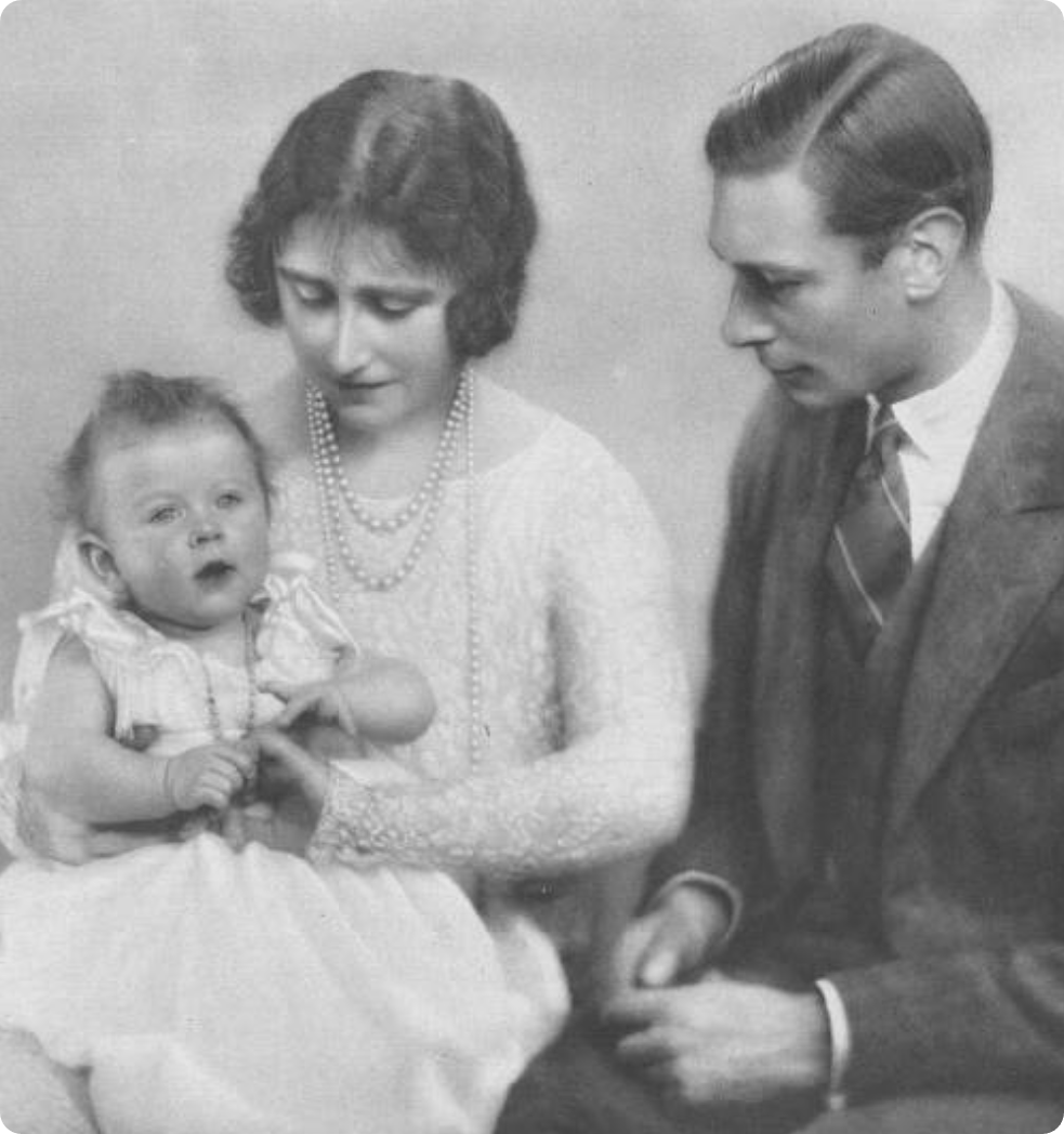 princess elizabeth with her parents