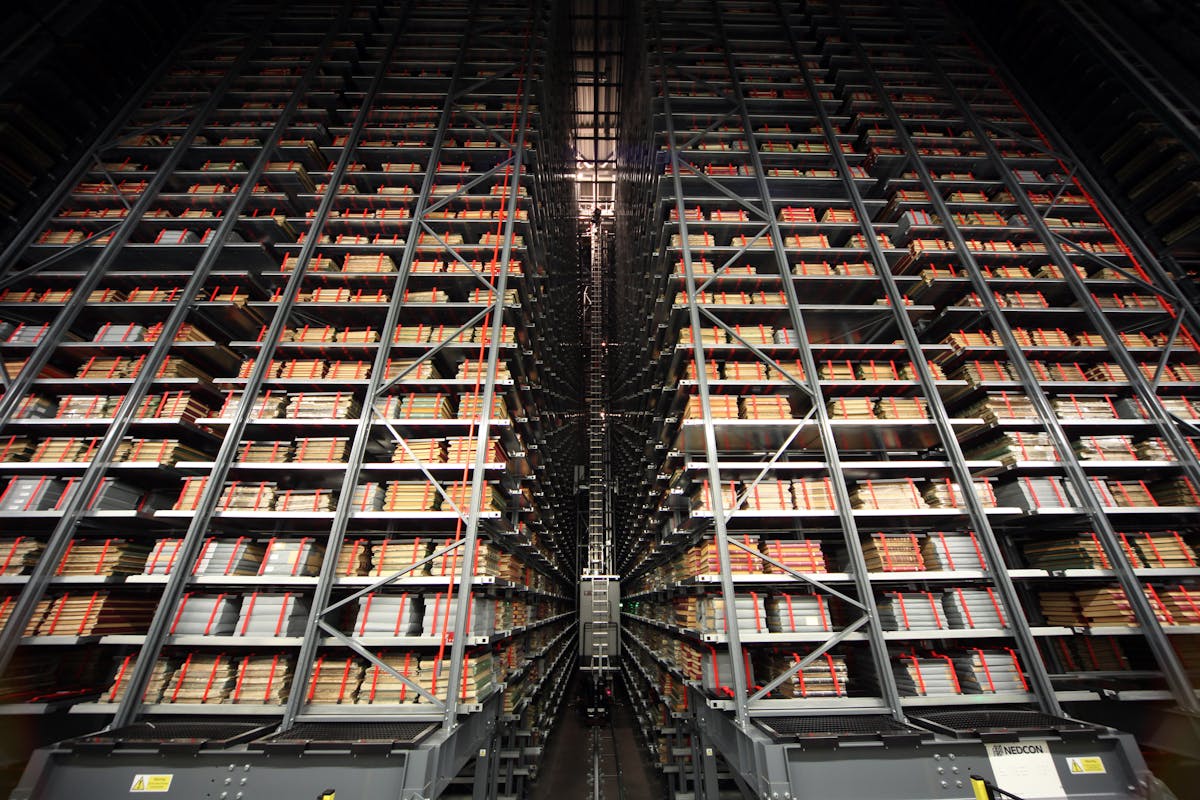 Storage at the British Library in Yorkshire